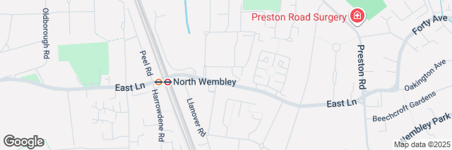 Google Maps London Wembley, GEC Est. Courtenay Rd.,East Ln, Wembley, London, HA9 7ND, United Kingdom